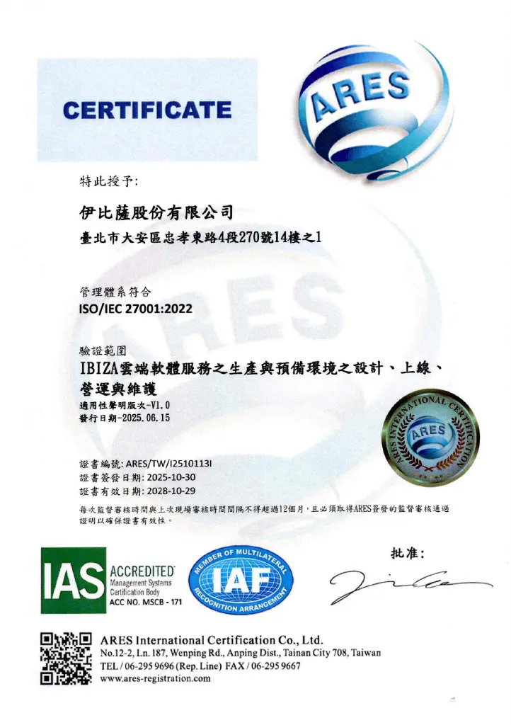 ISO/IEC 27001:2022 認證圖表 1